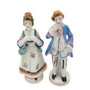 Pair of Occupied‎ Japan Courting Couple Porcelain Figurine French Romantic Small
